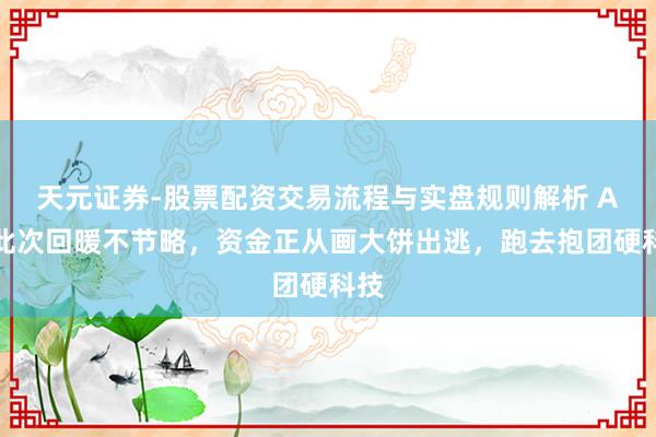 天元证券-股票配资交易流程与实盘规则解析 A股此次回暖不节略，资金正从画大饼出逃，跑去抱团硬科技