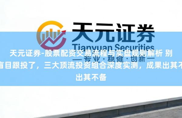 天元证券-股票配资交易流程与实盘规则解析 别再盲目跟投了，三大顶流投资组合深度实测，成果出其不备