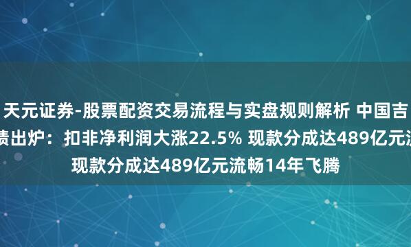 天元证券-股票配资交易流程与实盘规则解析 中国吉利2025年功绩出炉：扣非净利润大涨22.5% 现款分成达489亿元流畅14年飞腾