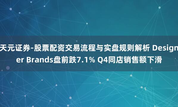 天元证券-股票配资交易流程与实盘规则解析 Designer Brands盘前跌7.1% Q4同店销售额下滑